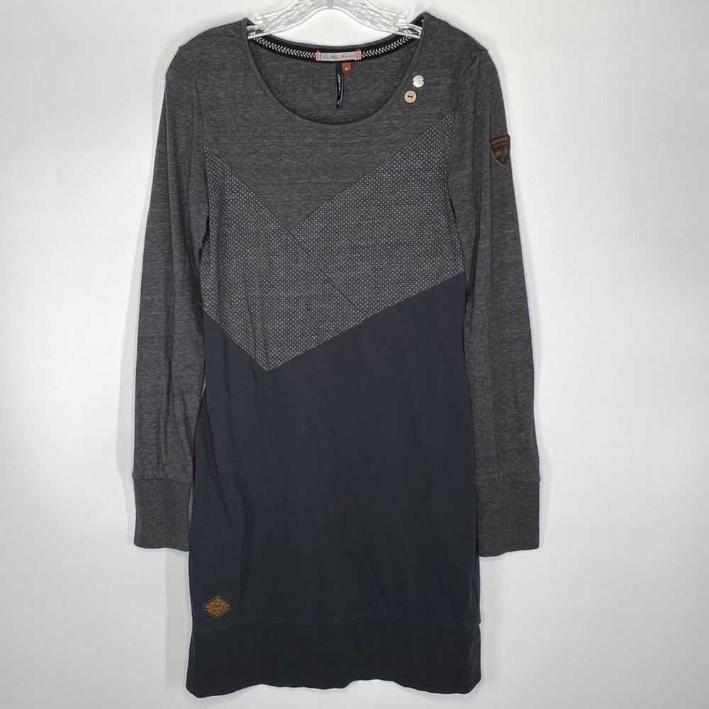 Ragwear Long Sleeve Gray Streetwear Dress Size Medium